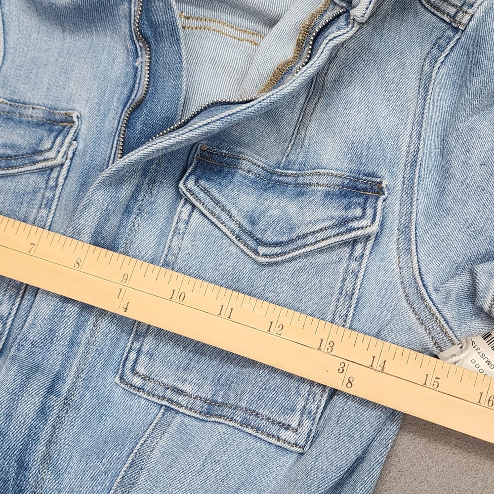 Good American Denim Jumpsuit Light Blue Utility Boiler Suit Womens Size S - Picture 7 of 9